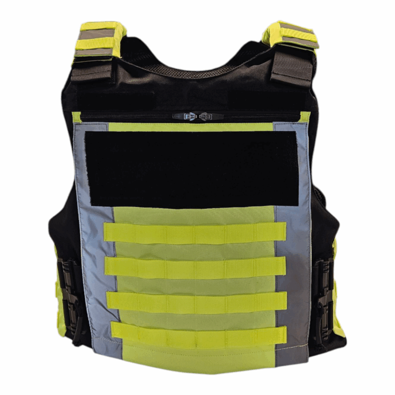REFLECTOR DELUXE first responders body armour vest in green, Made by CANARMOR in Canada