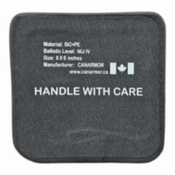 CANARMOR 6x6 inch side panel or heart guard - back side